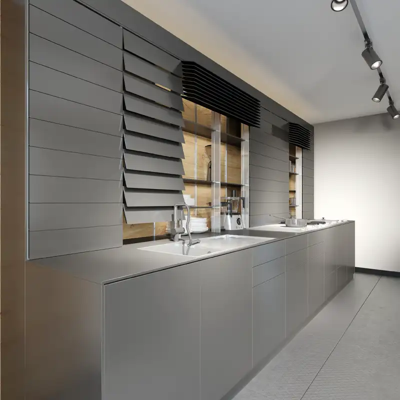 Dark wooden kitchen