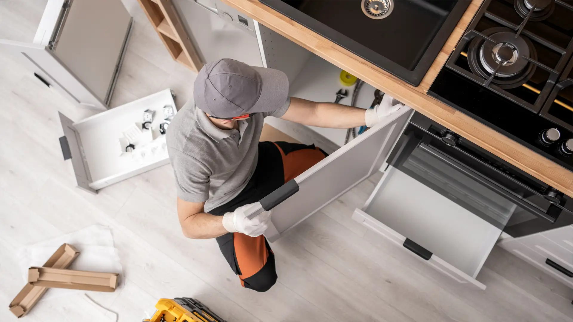 Kitchen cabinets installation