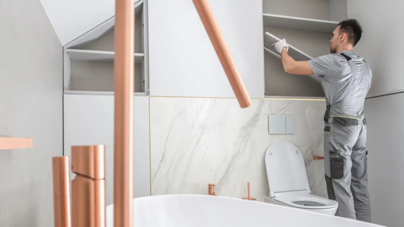 Professional bathroom installation